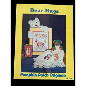 Bear Hugs Cross Stitch Leaflet from Pumpkin Patch Originals CSL103 Afghan Panda
